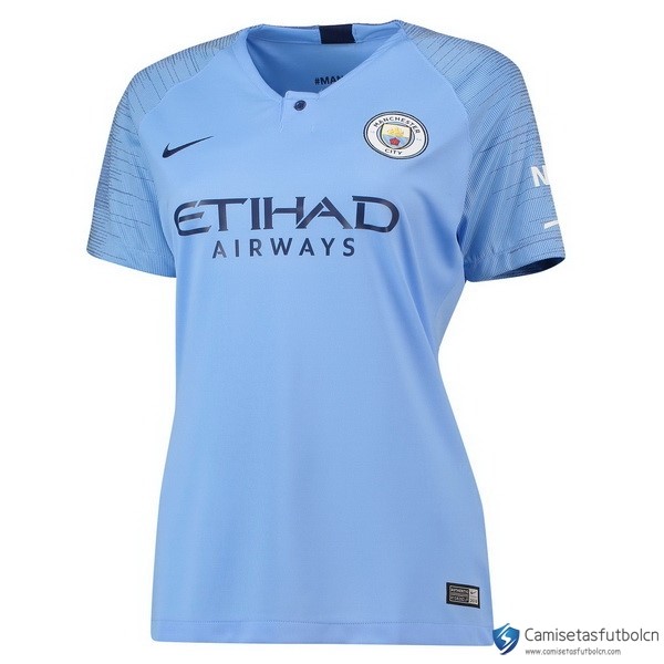 Camiseta Manchester City Primera equipo Mujer 2018-19 Azul
